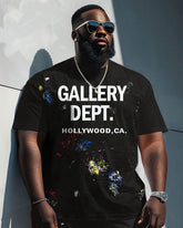 Men's Plus Size Gallery Dept Print T-Shirt Shorts Set